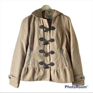 H2J Hooded Toggle Jacket Size Medium.‎ See photos for measurements.